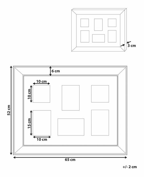 Cadru pentru 6 fotografii Diabola (cupru)