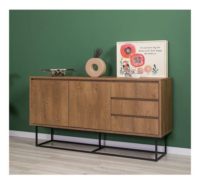 Set za dnevni boravak Laxi 7 (orah + crna)