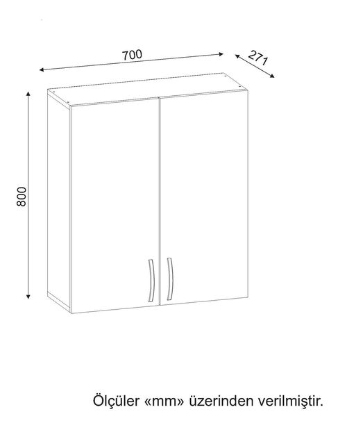 Dulap baie suspendat Benita 2 (alb)