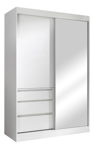 Ormar za garderobu 140 s ogledalom Romunald (bijela)