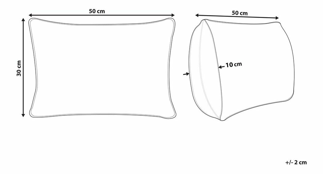 Ozdobný vankúš 45 x 55 cm Magri (hnedá)