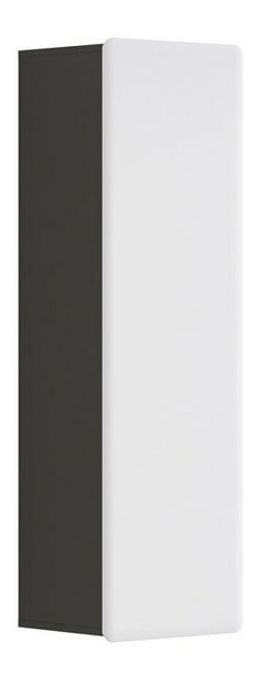 Skrinka na stenu BRW Possi Light SFW1D/13/4 (sivý wolfram + lesk biely)