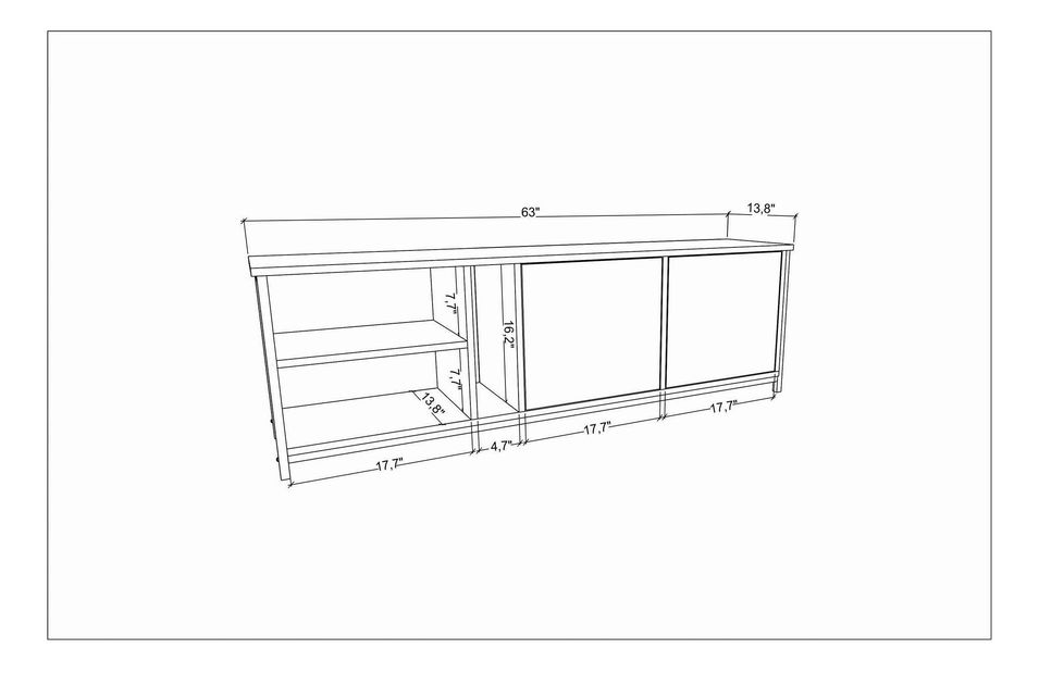 TV stolić Primerossa (bijela + antracit)