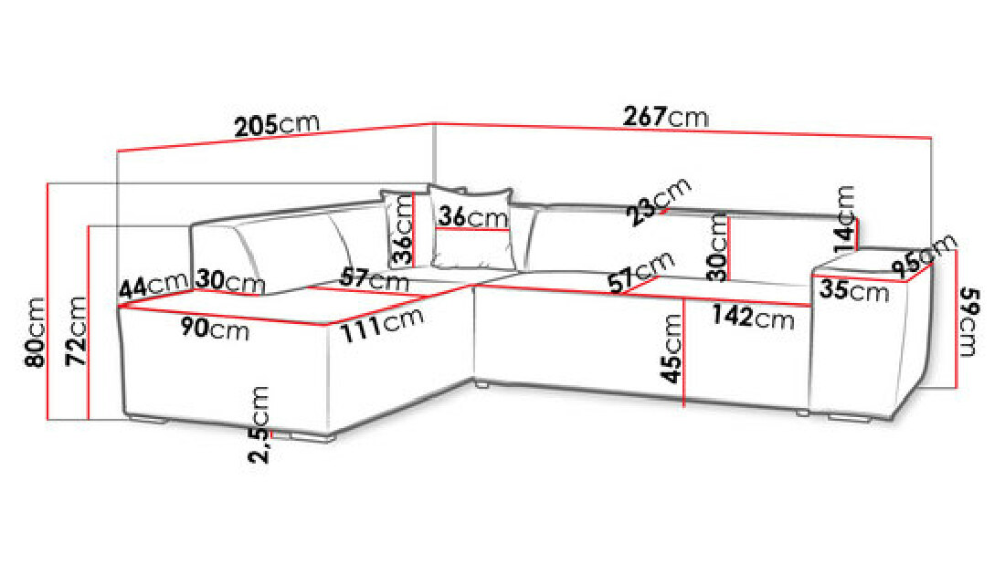 Kanapé Zara (B) (Zetta 291 + Zetta 291 + Zetta 294)