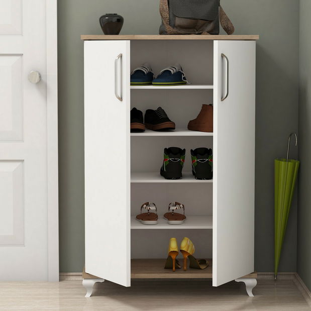 Ormarić za cipele Asana (orah + bijela) *trgovina