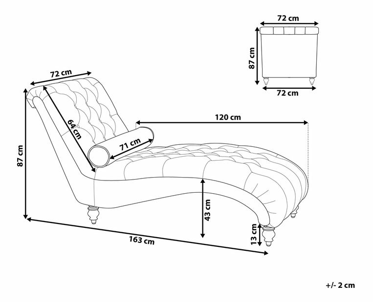 Fotoliu șezlong relaxare Mardin (bej)