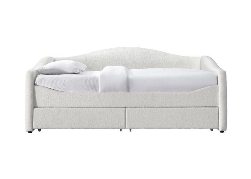 Egyszemélyes ágy 90 cm Clyde (krém)