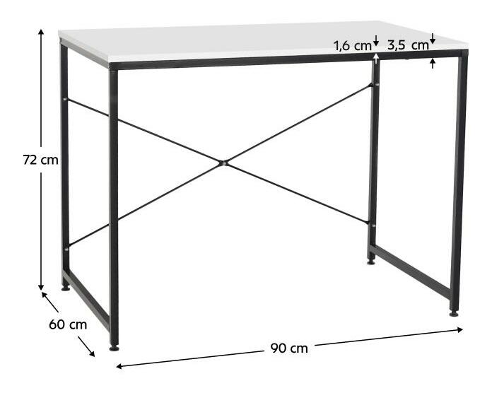 PC stolić Bazzi 1 (bijela + crna)