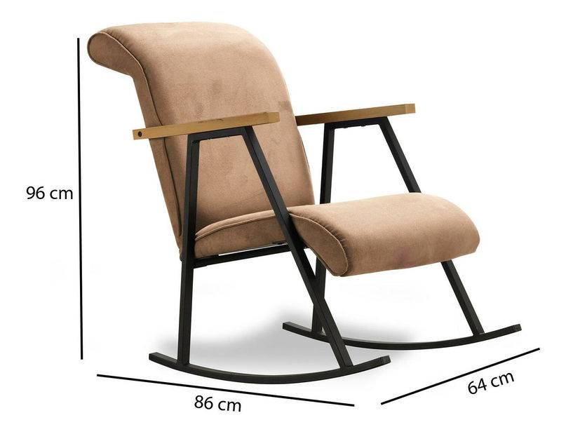 Hojdacie kreslo Yoko (svetlohnedá)