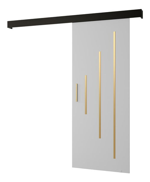 Posuvné dvere 80 cm Slavdro 3 (biela matná + čierna matná)