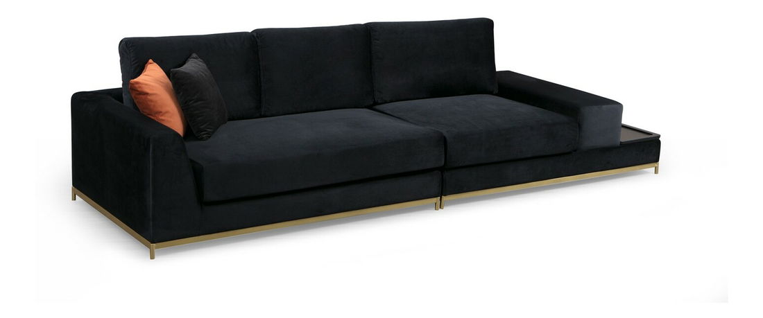 Canapea Lujza (Negru + Auriu)