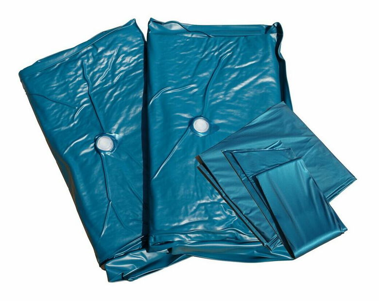 Manželská vodná posteľ 180 cm Anais (biela koža) (s roštom a matracom)