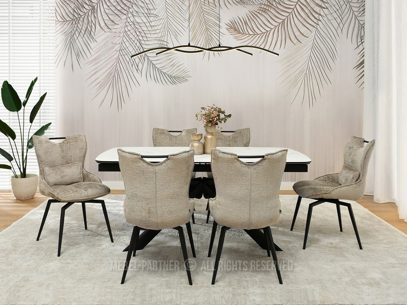 Stolička Rakel (béžová + čierna)