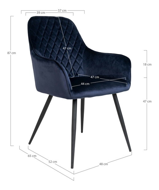 Jedálenská stolička Heravina 1 (modrá)