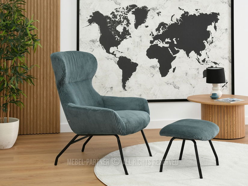 Fotel Condor (türkiz + fekete)