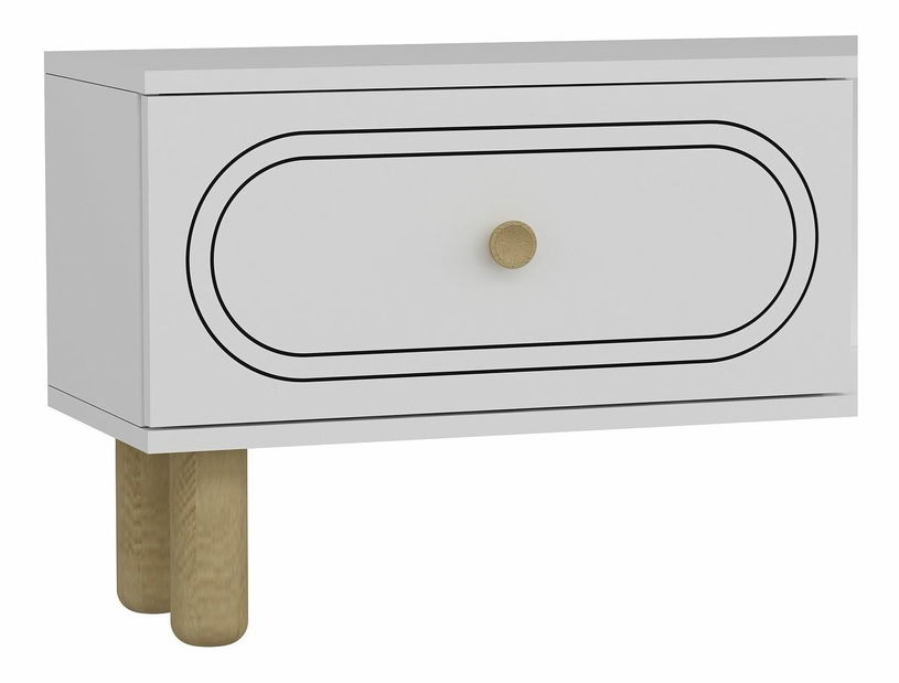 Obývacia stena s krbom Polena (biela)