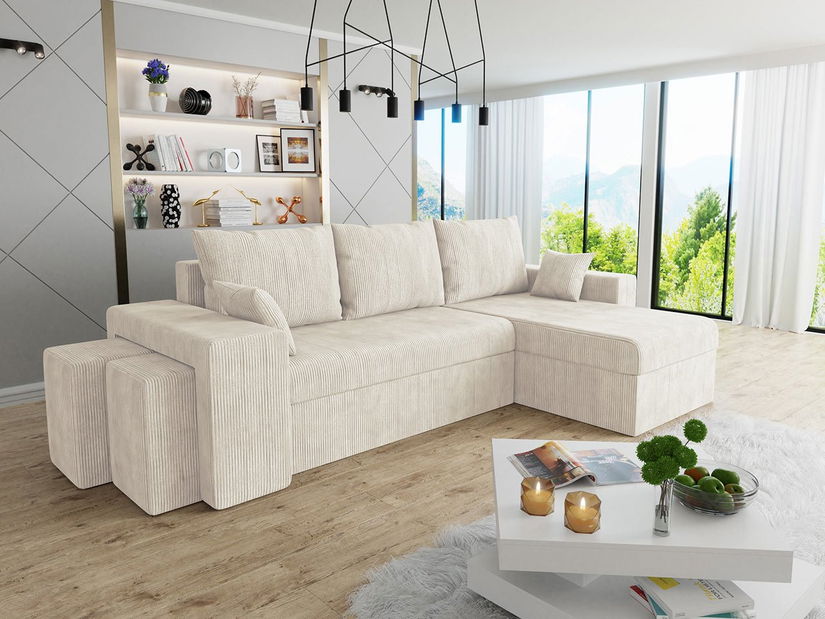 Colțar Terazuno S (crem) (cu sp. depozitare)