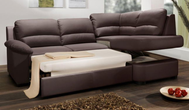 Kožená rohová sedačka Dano (P)