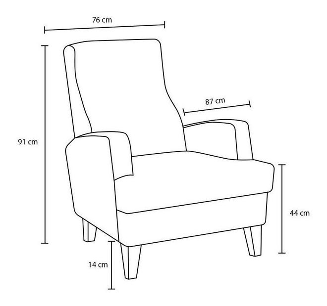 Fotel Kanasota (szürke + dió)