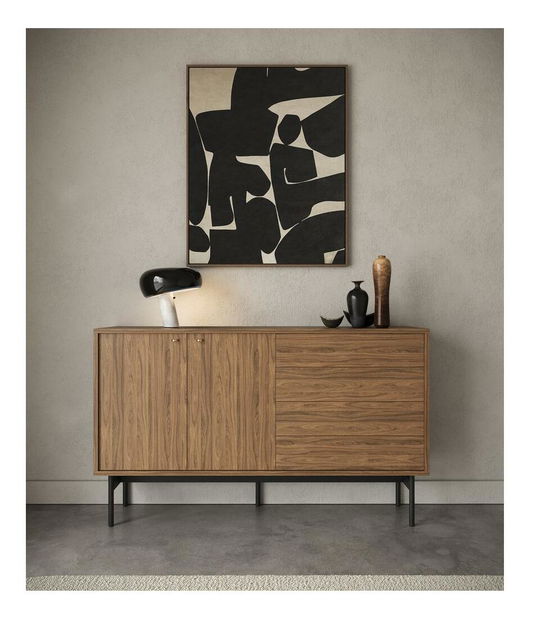 Komoda Oscar O6 (orah + crna)