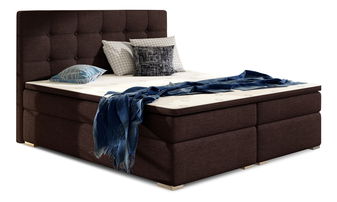 Franciaágy Boxspring 140 cm Irma 01 (sötétbarna)