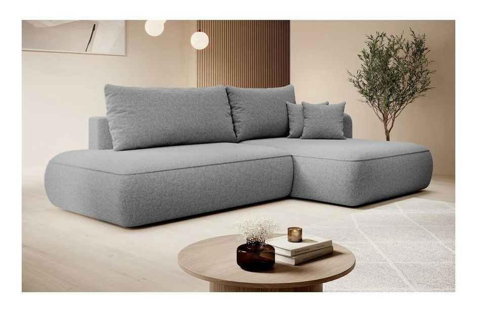 Kutna garnitura Fergie (D) (siva + crna)