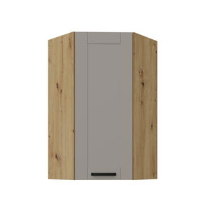 Gornji kutni kuhinjski ormarić Lucid 60x60 GN-108 1F (45° (korpus: hrast artisan + front: mdf claygrey)