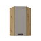 Horná rohová kuchynská skrinka Lucid 60x60 GN-108 1F (45° (korpus: dub artisan + front: mdf claygrey)