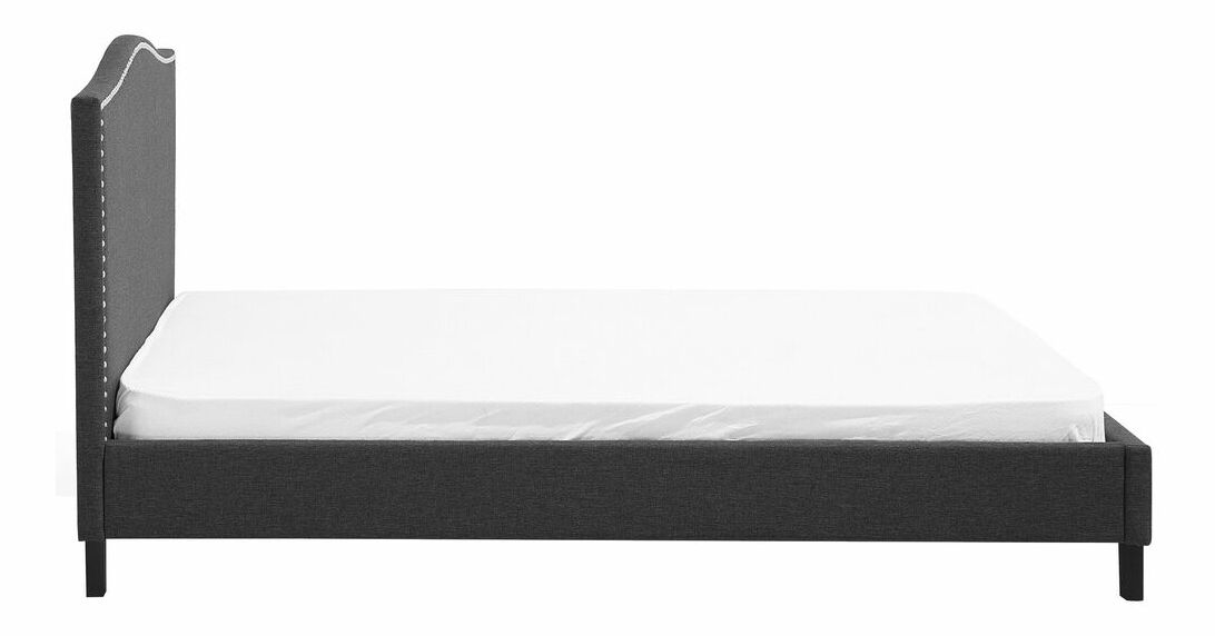 Manželská posteľ 180 cm MONTHY (s roštom a LED osvetlením) (sivá)