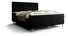 Manželská posteľ  Boxspring 180 cm Flu (čierna) (s matracom a úložným priestorom)