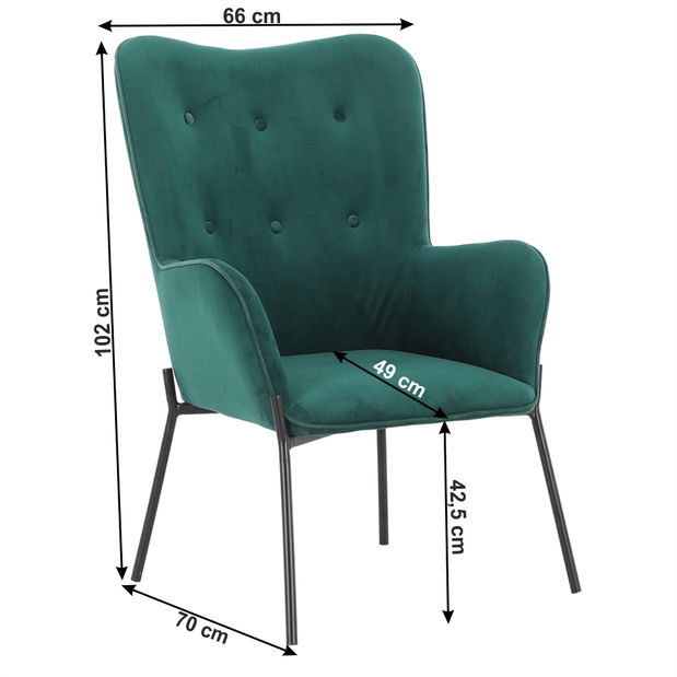 Dizájnos fotel Sullari 