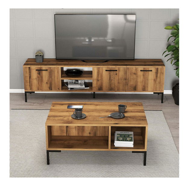 Súprava nábytku do obývačky Povipi 2 (orech) 