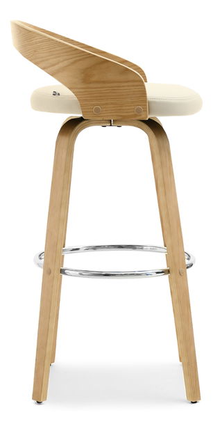 Barová stolička CH38 (krémová + dub)