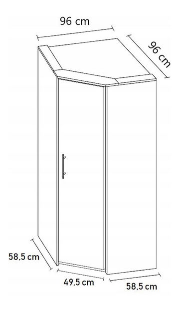 Sarok Ruhásszekrény Svalga (Sonoma tölgy)