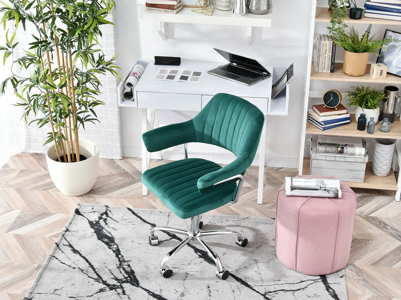 Stolička Merylyn (zelená + chrómová)