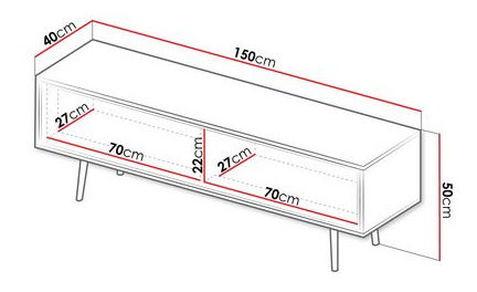 Masă TV Caico CZ-2 (grafit)