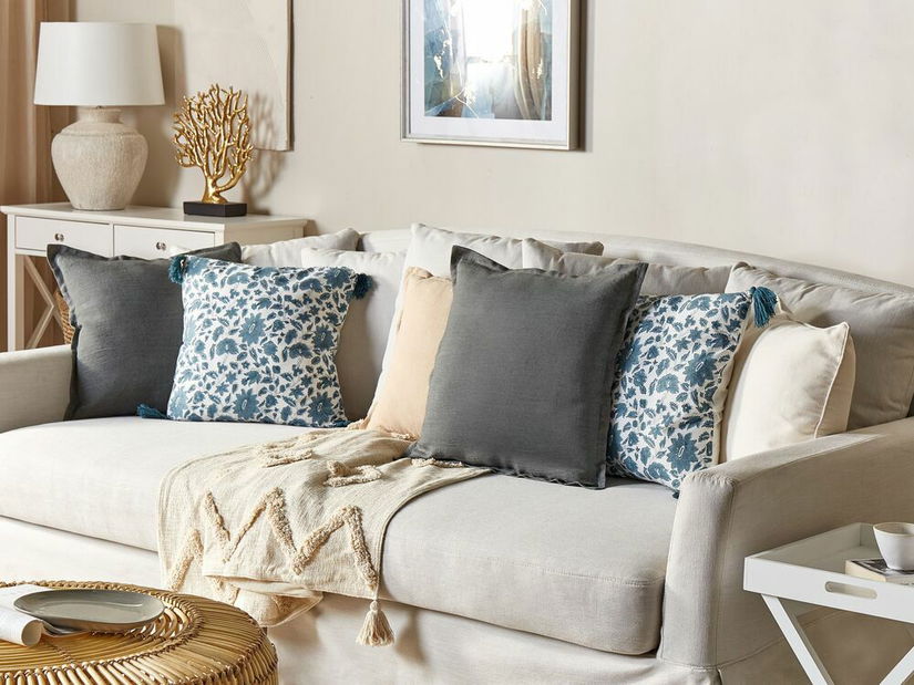 Sada 2 ozdobných vankúšov 45 x 45 cm Subut (sivá)