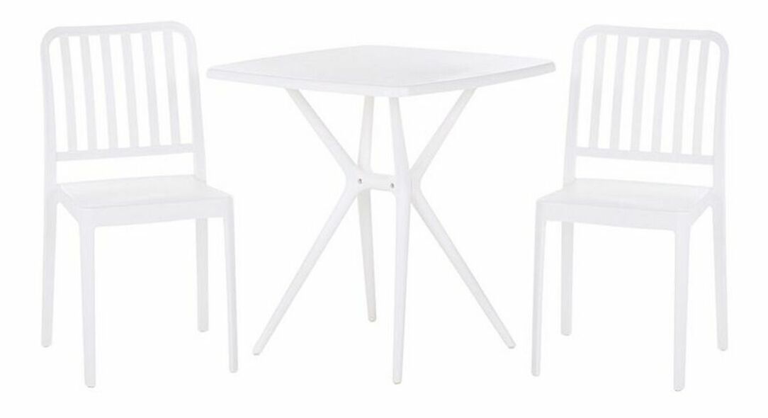 Balkónová zostava Sinnamon (biely plast) 