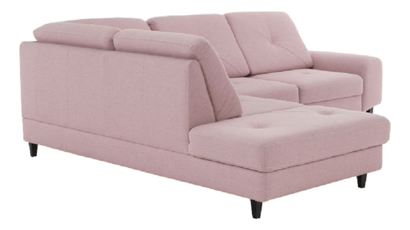 Sarokkanapé Prada (púder rózsaszín) (B)
