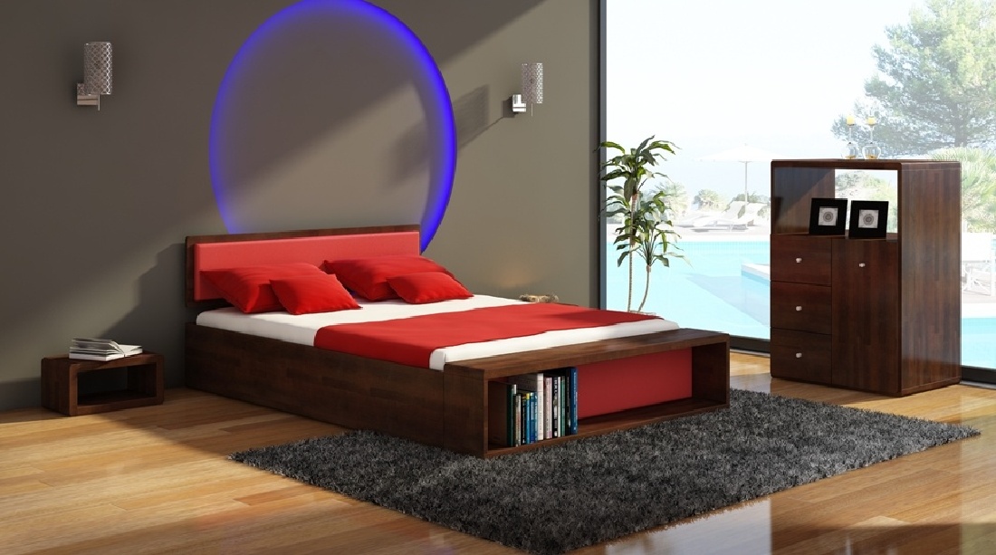 Manželská posteľ 160 cm Naturlig Invik (buk) (s roštom)