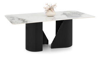 Blagovaonski stol Acababa (mramor + crna)