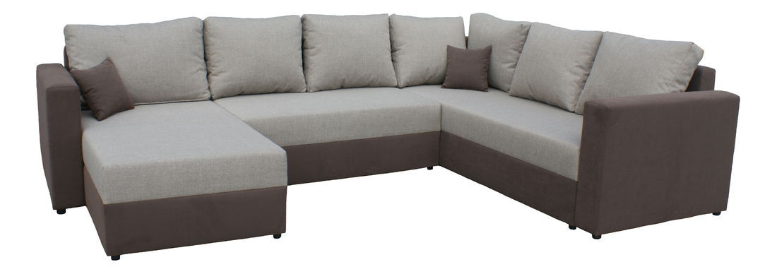 Rohová sedačka do U Azalea hnedá/béžová, ľavá