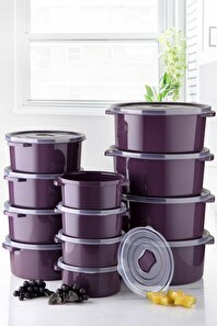 Set recipiente alimente (12 buc.) Silence (Violet)