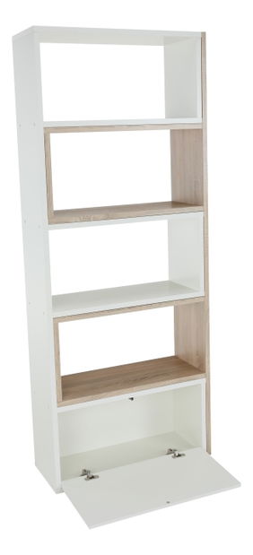 Polcos szekrény Unwest (fehér + sonoma tölgy) *kiárusítás