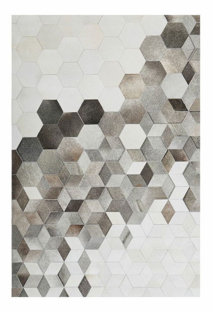 Koberec 140 x 200 cm SESSA (krémová + hnedá)