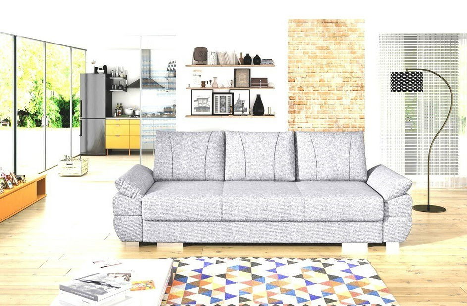 Háromszemélyes kanapé Benny (fehér + szürke)