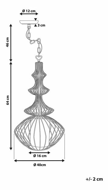 Lampă cu pandantiv Keter (alb)
