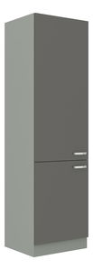 Élelmiszer konyhai szekrény Gonir 60 DK-210 2F (korpus: szürke + előlap: fényes szürke)