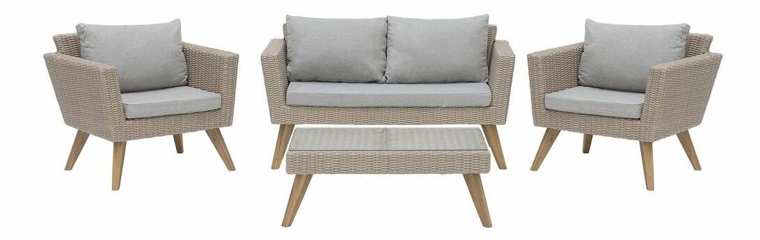 Kerti ülőgarnitúra Victoria (barna)