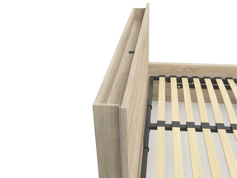 Multimedijalna polica za krevet Tetrix 11 (hrast sonoma) (s LED rasvjetom, s USB)